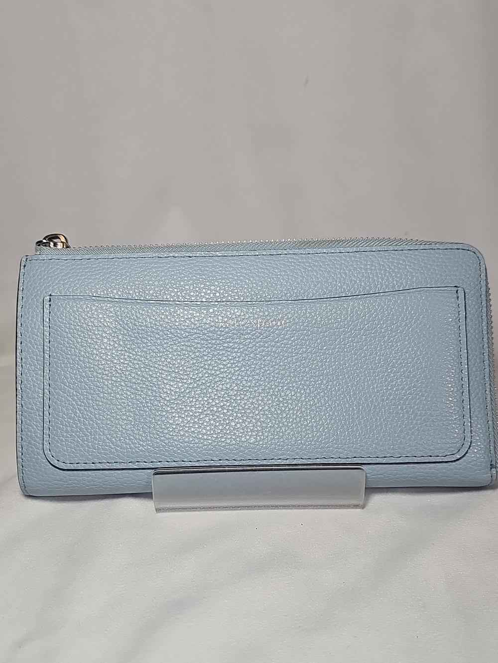 Kate Spade Pebbled Leather Light Blue Continental Wallet